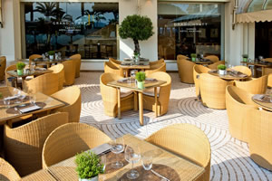 Terrace at Grand Hyatt Cannes Hotel Martinez & Restaurant La Palme d'Or | Bown's Best